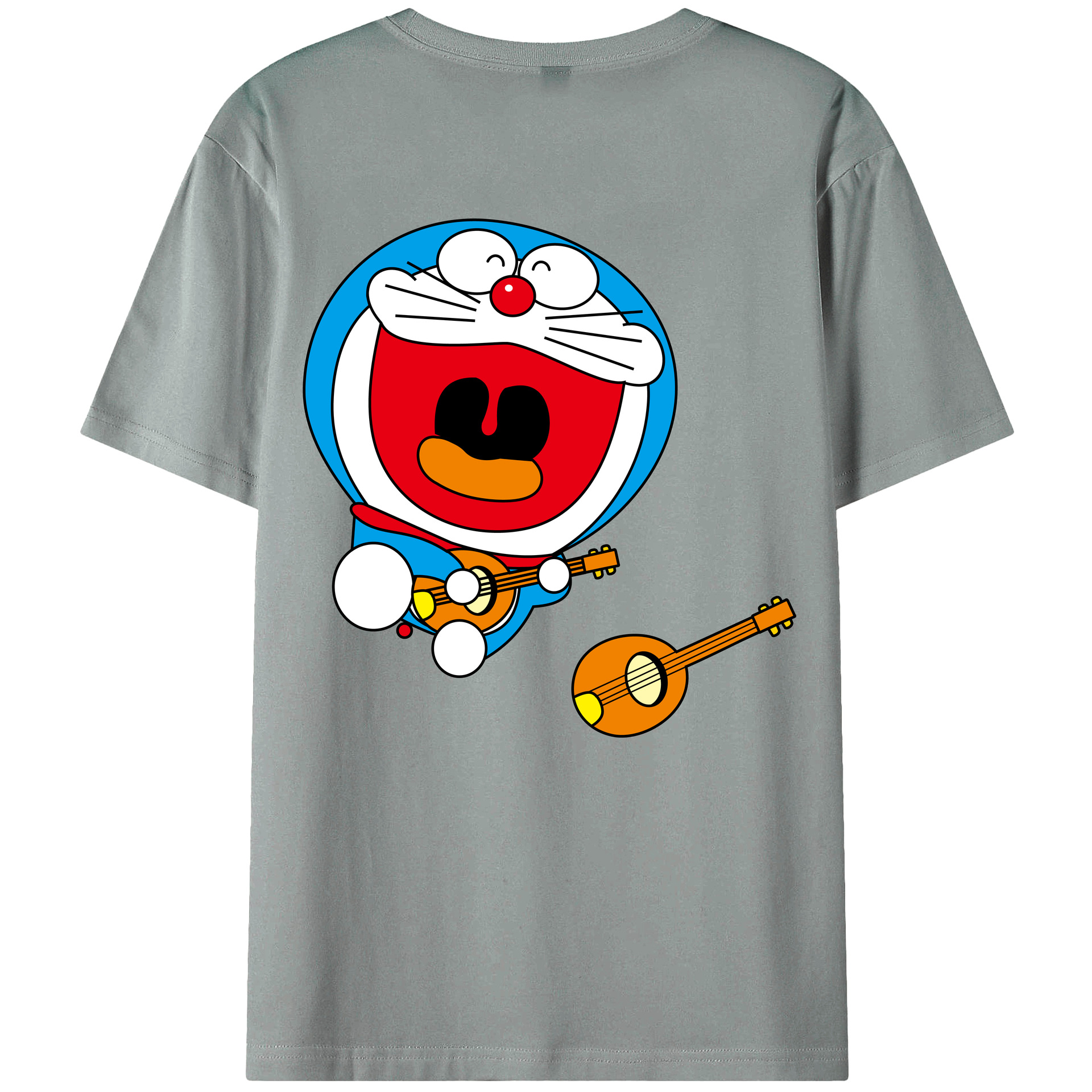 （画像用） ドラえもん Doraemon 綿100％ メンズ半袖Tシャツ（バックプリント） 通気性